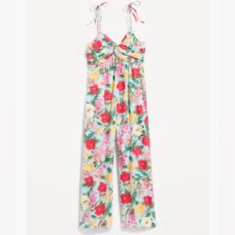 Old Navy floral jumpsuit EUC